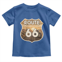 Vintage Motorcycle Road Trip Route Highway 66 Toddler T Shirt Open Road Adventure