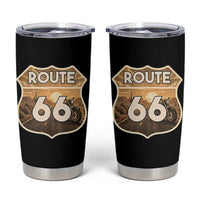 Vintage Motorcycle Road Trip Route Highway 66 Tumbler Cup Open Road Adventure