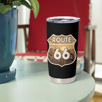 Vintage Motorcycle Road Trip Route Highway 66 Tumbler Cup Open Road Adventure