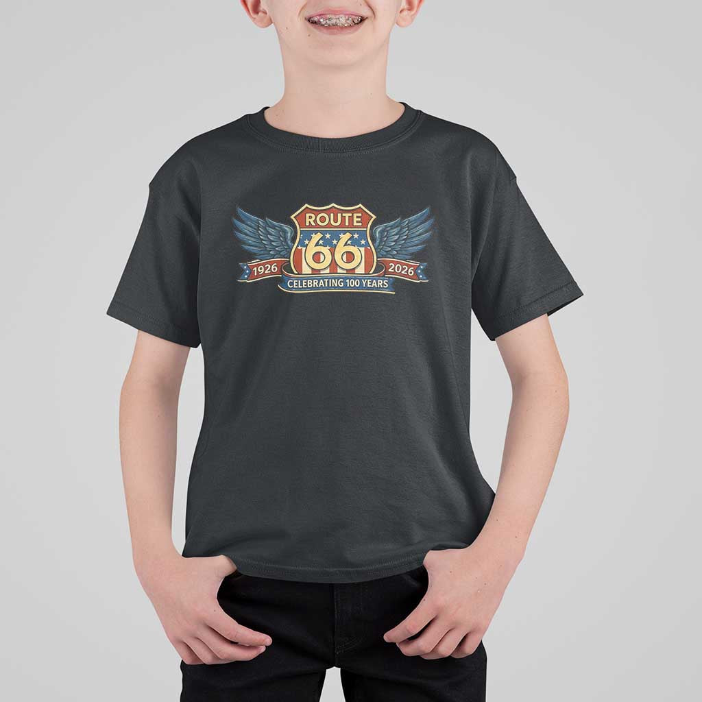 Route Highway 66 Centennial T Shirt For Kid 100 Years Of The Mother Road