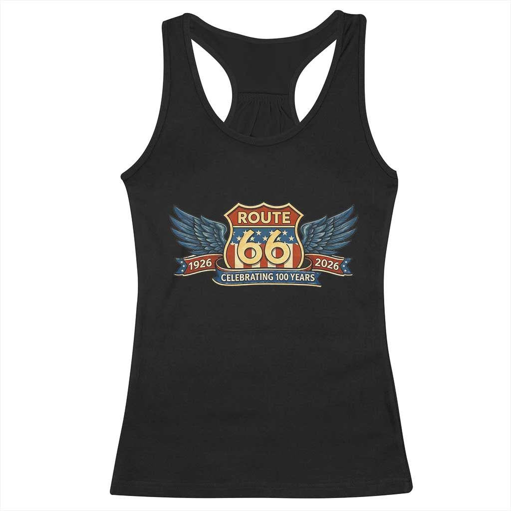 Route Highway 66 Centennial Racerback Tank Top 100 Years Of The Mother Road