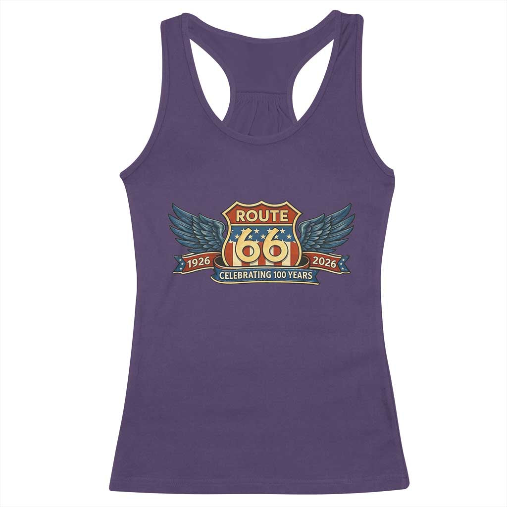 Route Highway 66 Centennial Racerback Tank Top 100 Years Of The Mother Road