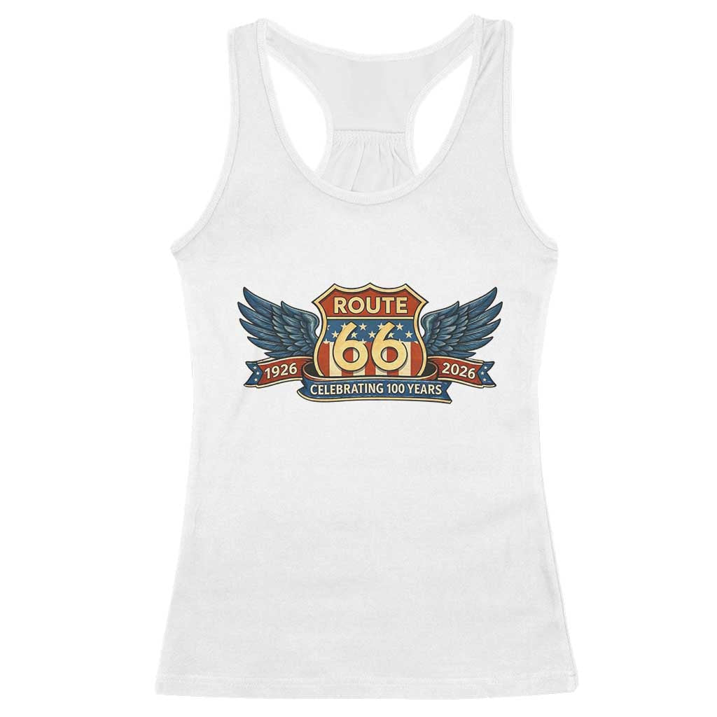 Route Highway 66 Centennial Racerback Tank Top 100 Years Of The Mother Road