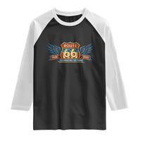 Route Highway 66 Centennial Raglan Shirt 100 Years Of The Mother Road