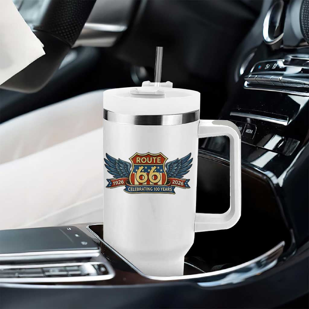 Route Highway 66 Centennial Tumbler With Handle 100 Years Of The Mother Road