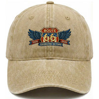 Route Highway 66 Centennial Washed Cotton Baseball Cap 100 Years Of The Mother Road