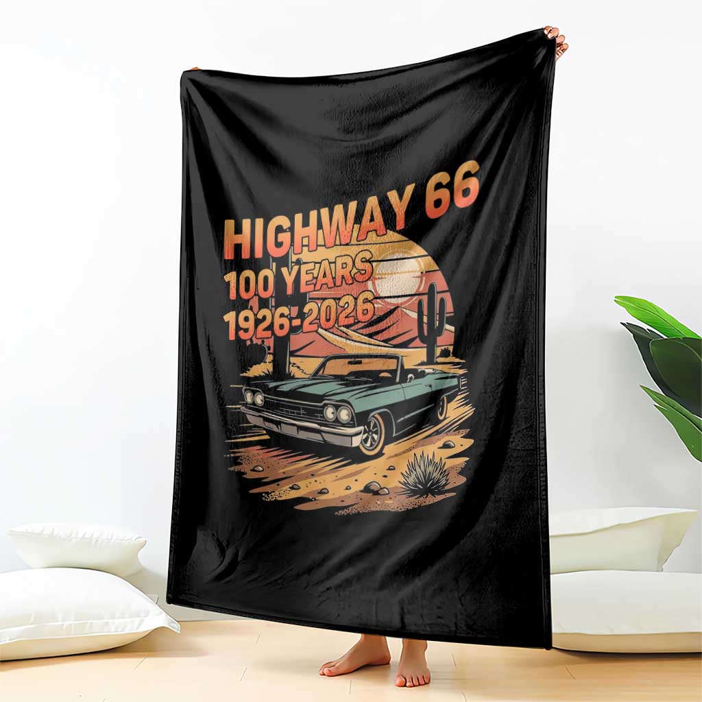 Route Highway 66 Centennial Throw Blanket 100 Year Road Trip Adventure