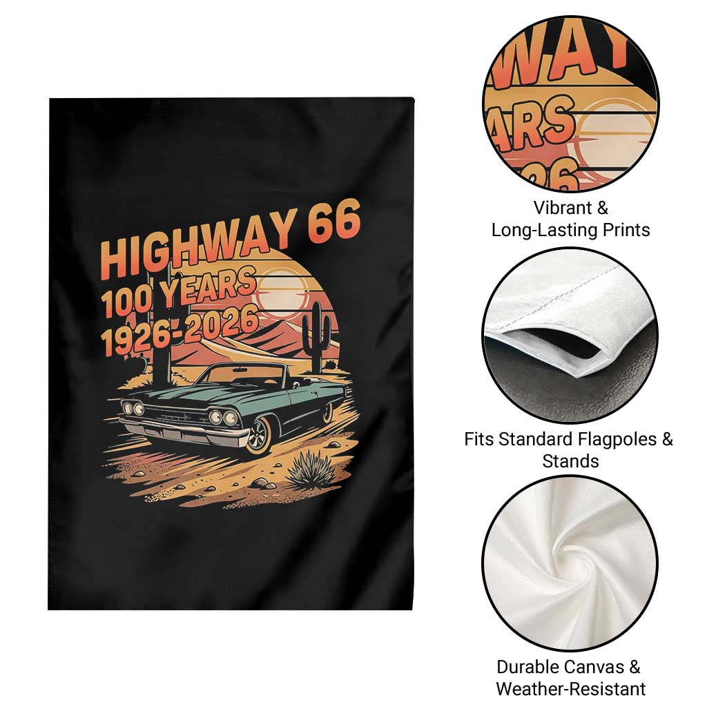 Route Highway 66 Centennial Garden Flag 100 Year Road Trip Adventure