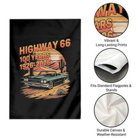 Route Highway 66 Centennial Garden Flag 100 Year Road Trip Adventure