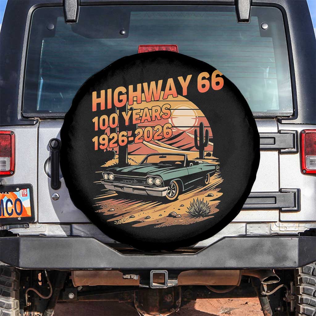 Route Highway 66 Centennial Spare Tire Cover 100 Year Road Trip Adventure
