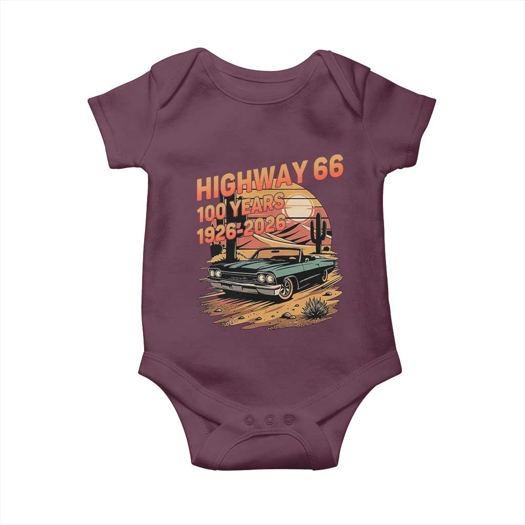 Route Highway 66 Centennial Baby Onesie 100 Year Road Trip Adventure