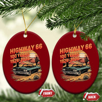 Route Highway 66 Centennial Ceramic Ornament 100 Year Road Trip Adventure