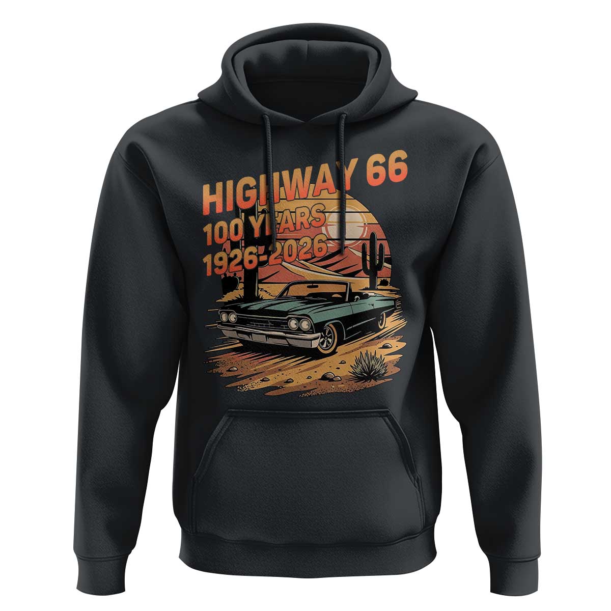 Route Highway 66 Centennial Hoodie 100 Year Road Trip Adventure