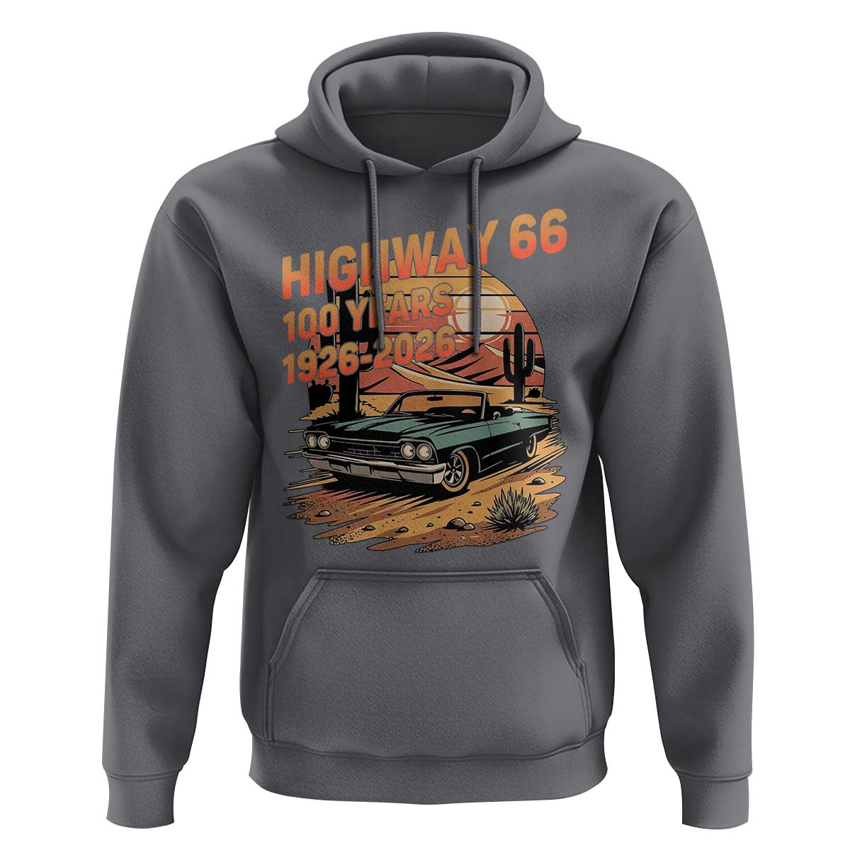 Route Highway 66 Centennial Hoodie 100 Year Road Trip Adventure