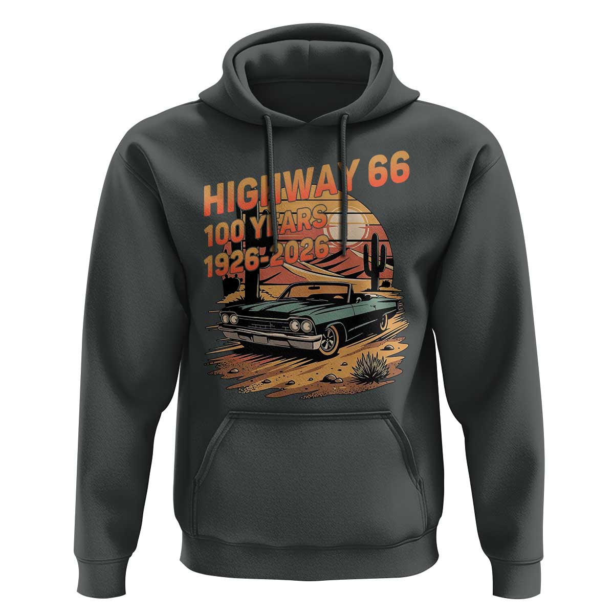 Route Highway 66 Centennial Hoodie 100 Year Road Trip Adventure