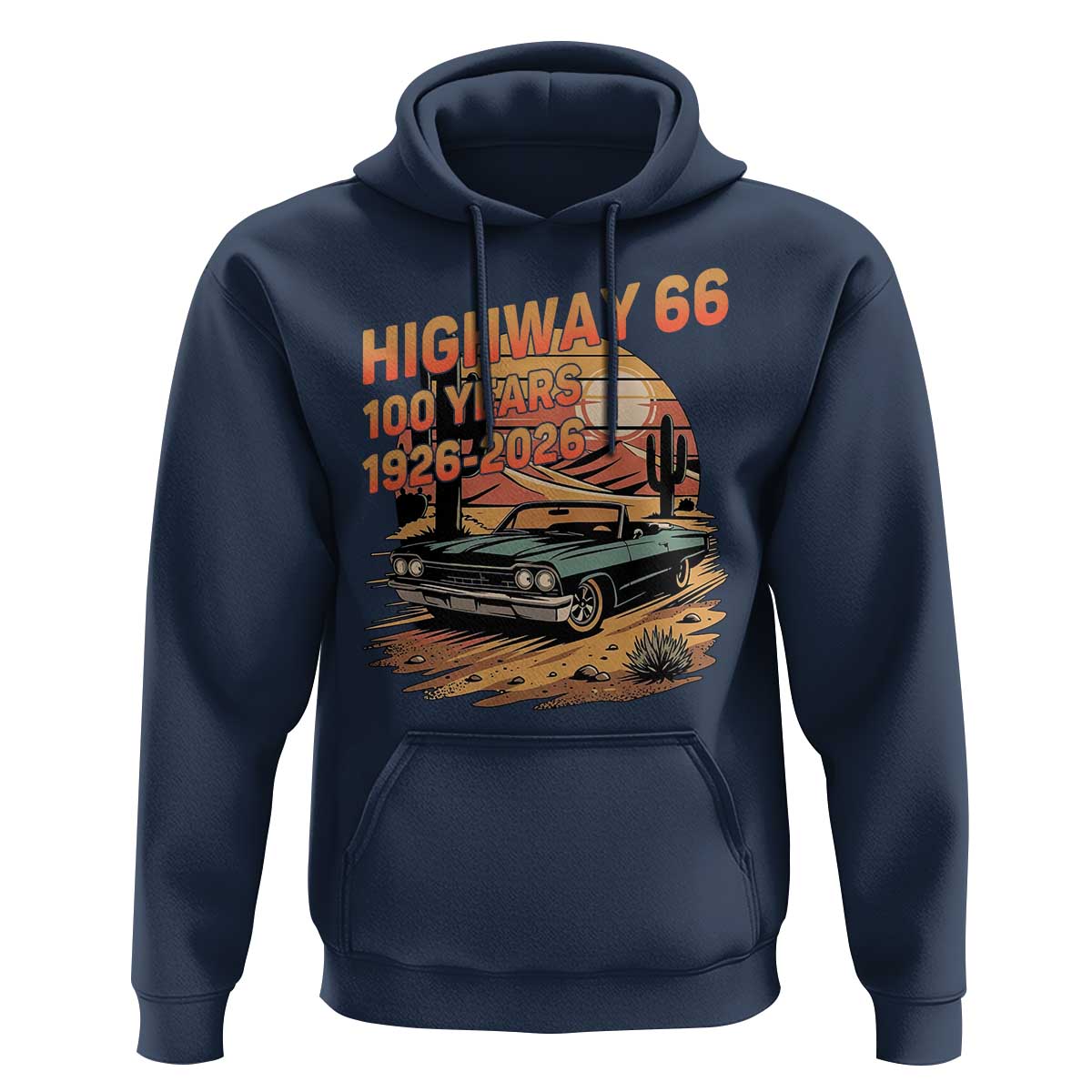 Route Highway 66 Centennial Hoodie 100 Year Road Trip Adventure