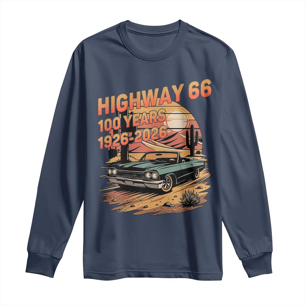 Route Highway 66 Centennial Long Sleeve Shirt 100 Year Road Trip Adventure