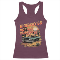Route Highway 66 Centennial Racerback Tank Top 100 Year Road Trip Adventure