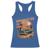 Route Highway 66 Centennial Racerback Tank Top 100 Year Road Trip Adventure