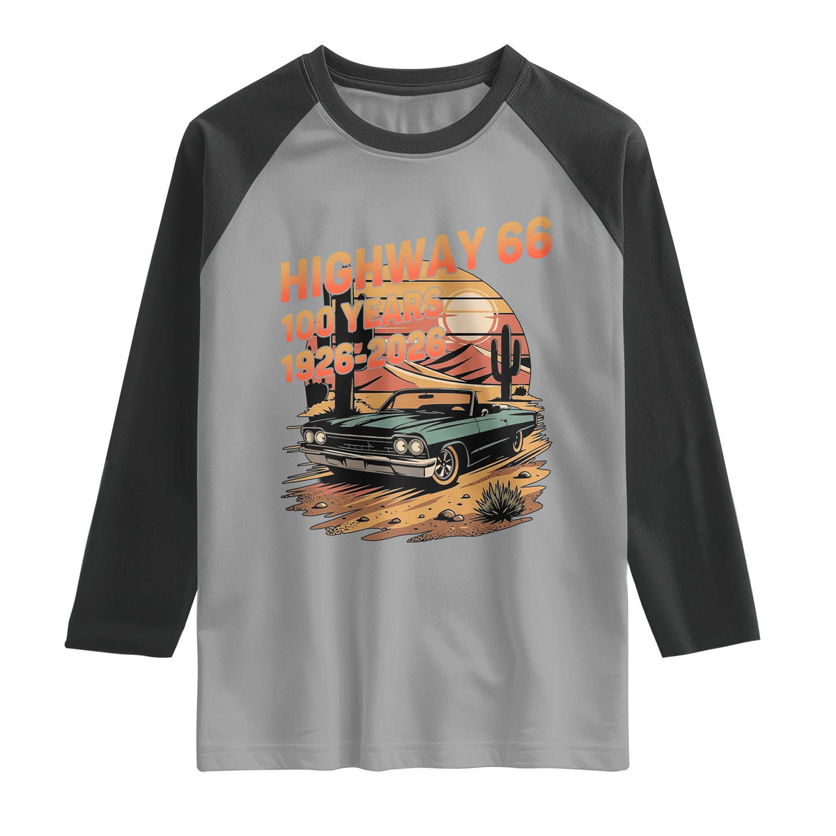 Route Highway 66 Centennial Raglan Shirt 100 Year Road Trip Adventure