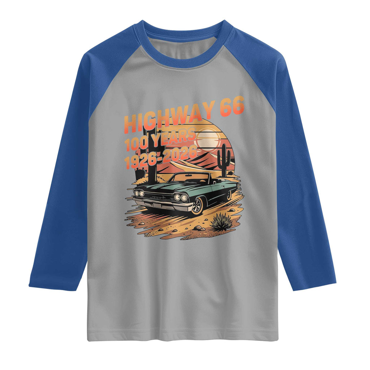 Route Highway 66 Centennial Raglan Shirt 100 Year Road Trip Adventure