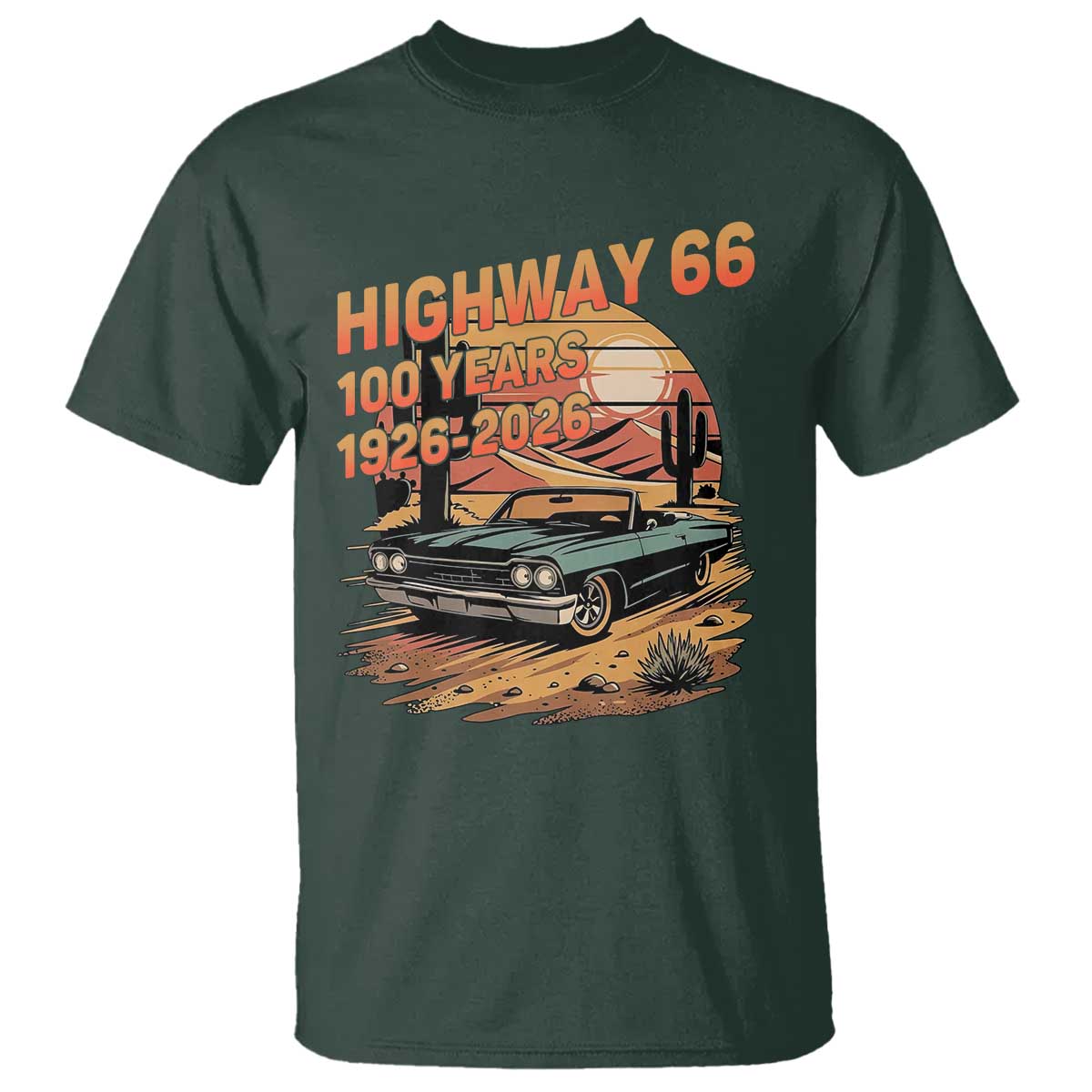 Route Highway 66 Centennial T Shirt 100 Year Road Trip Adventure