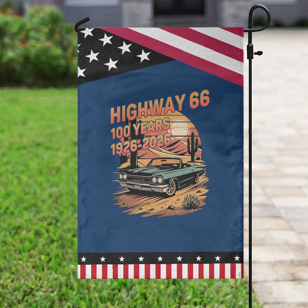 Route Highway 66 Centennial Garden Flag 100 Year Road Trip Adventure