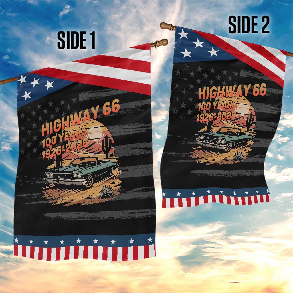 Route Highway 66 Centennial Garden Flag 100 Year Road Trip Adventure