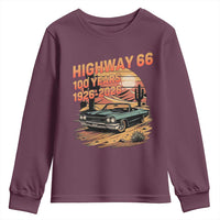 Route Highway 66 Centennial Youth Sweatshirt 100 Year Road Trip Adventure
