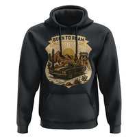 Vintage Muscle Car Route Highway 66 Hoodie Born To Roam Road Trip