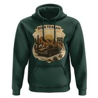 Vintage Muscle Car Route Highway 66 Hoodie Born To Roam Road Trip