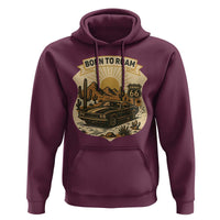 Vintage Muscle Car Route Highway 66 Hoodie Born To Roam Road Trip