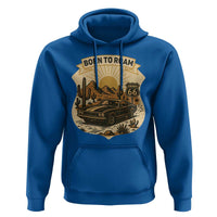 Vintage Muscle Car Route Highway 66 Hoodie Born To Roam Road Trip