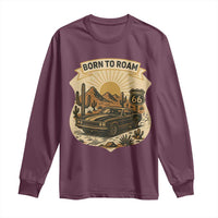 Vintage Muscle Car Route Highway 66 Long Sleeve Shirt Born To Roam Road Trip