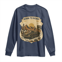Vintage Muscle Car Route Highway 66 Long Sleeve Shirt Born To Roam Road Trip