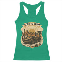 Vintage Muscle Car Route Highway 66 Racerback Tank Top Born To Roam Road Trip