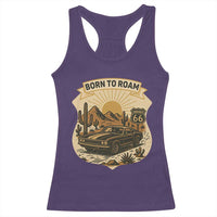 Vintage Muscle Car Route Highway 66 Racerback Tank Top Born To Roam Road Trip