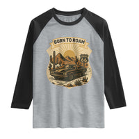 Vintage Muscle Car Route Highway 66 Raglan Shirt Born To Roam Road Trip