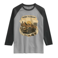 Vintage Muscle Car Route Highway 66 Raglan Shirt Born To Roam Road Trip
