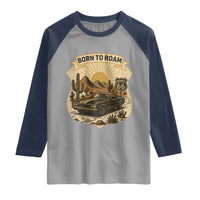 Vintage Muscle Car Route Highway 66 Raglan Shirt Born To Roam Road Trip