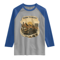 Vintage Muscle Car Route Highway 66 Raglan Shirt Born To Roam Road Trip