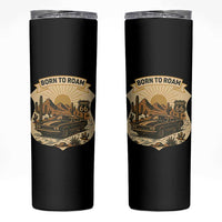 Vintage Muscle Car Route Highway 66 Skinny Tumbler Born To Roam Road Trip