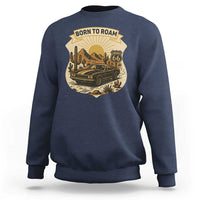 Vintage Muscle Car Route Highway 66 Sweatshirt Born To Roam Road Trip