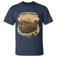 Vintage Muscle Car Route Highway 66 T Shirt Born To Roam Road Trip