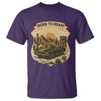 Vintage Muscle Car Route Highway 66 T Shirt Born To Roam Road Trip