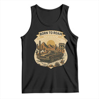 Vintage Muscle Car Route Highway 66 Tank Top Born To Roam Road Trip