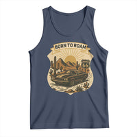 Vintage Muscle Car Route Highway 66 Tank Top Born To Roam Road Trip