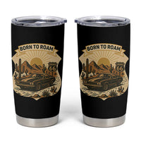 Vintage Muscle Car Route Highway 66 Tumbler Cup Born To Roam Road Trip