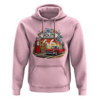 Retro Route Highway 66 Hoodie Boho Wildflower Americana Floral