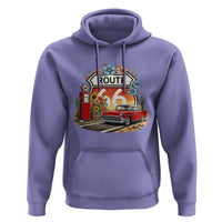 Retro Route Highway 66 Hoodie Boho Wildflower Americana Floral